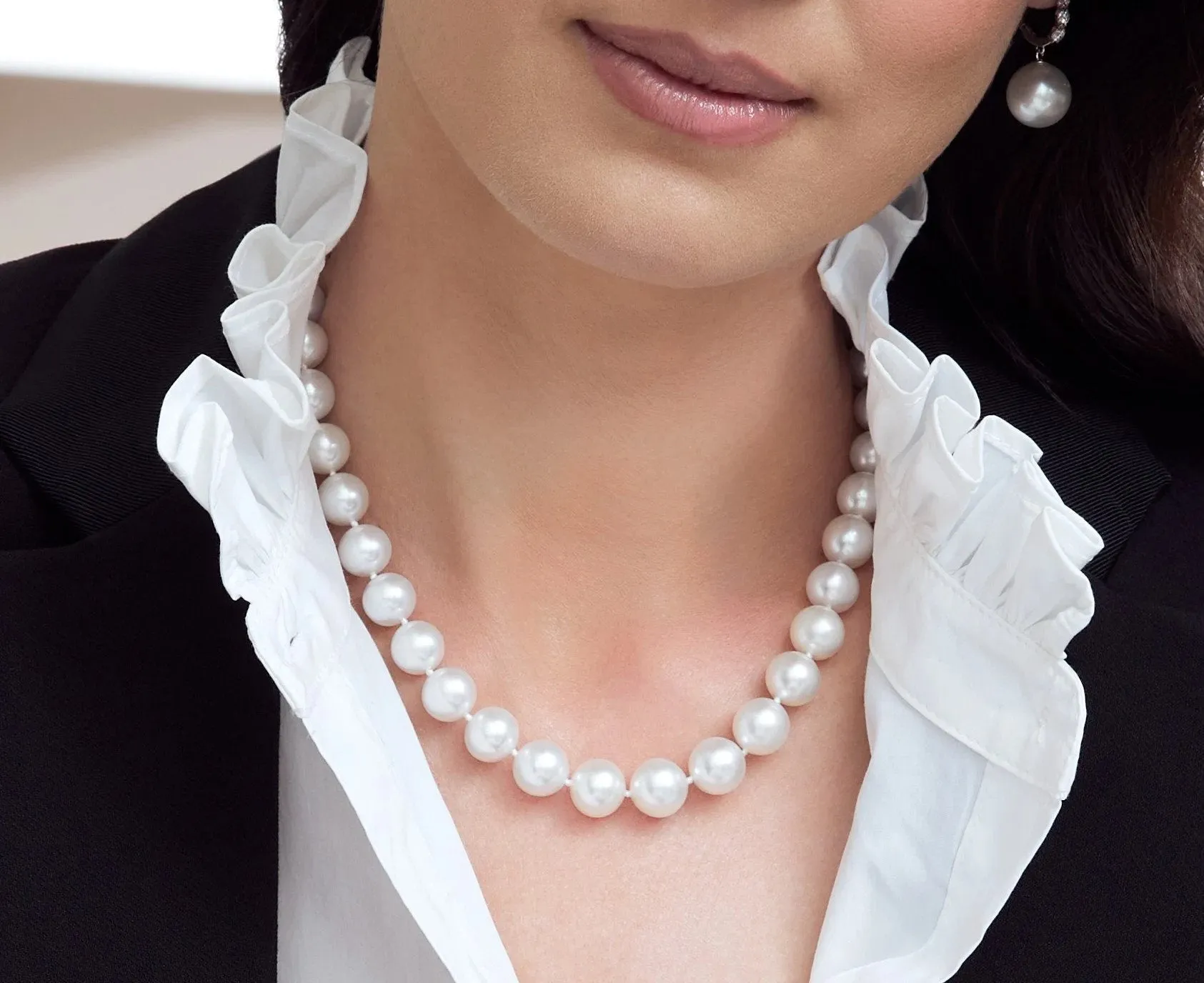 10-12mm White South Sea Pearl Necklace - AAAA Quality