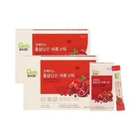 2 Boxes Good Base Korean Red Ginseng Pomegranate Sticks Royal 10ml x 30 Pouches Healthy Foods Korean Traditional Beauty Supplements