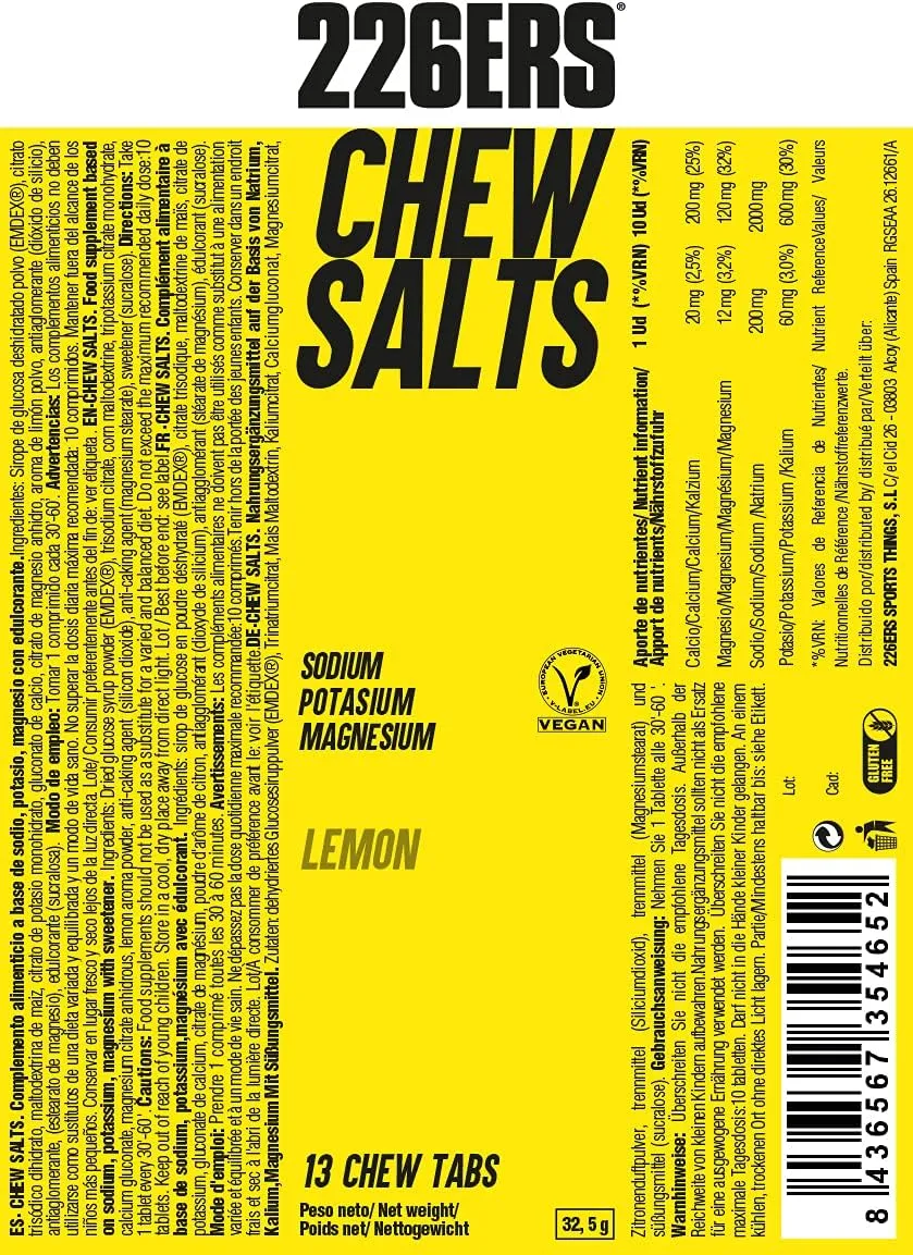 226ERS Chew Salts 13Tabs - Lemon