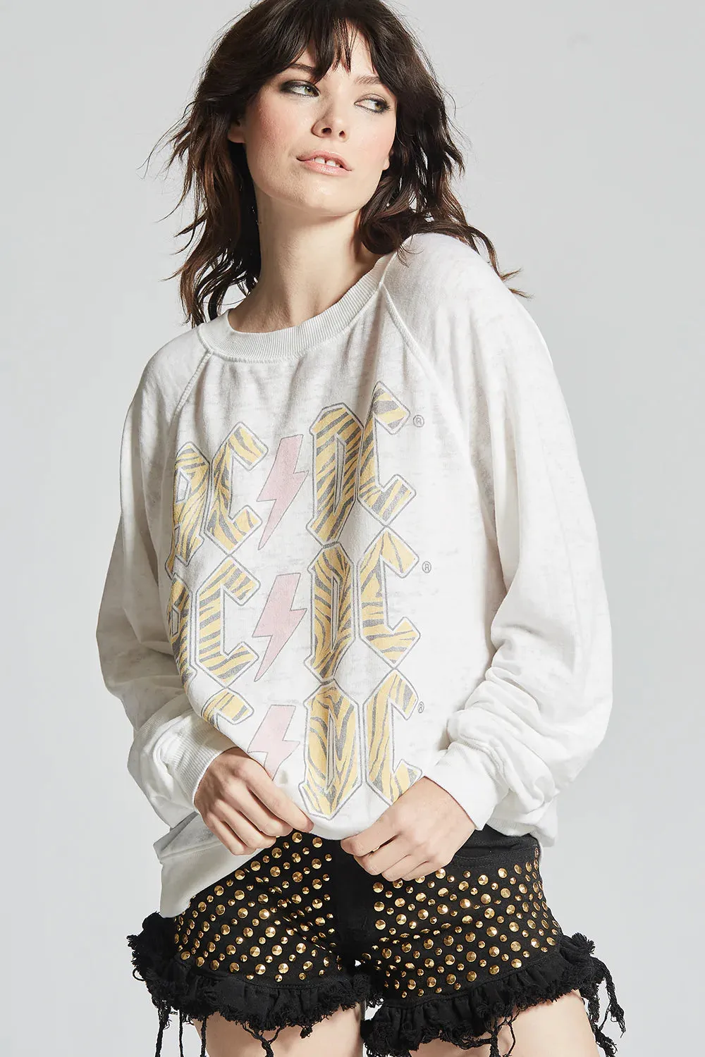 AC/DC Tiger Print Sweatshirt