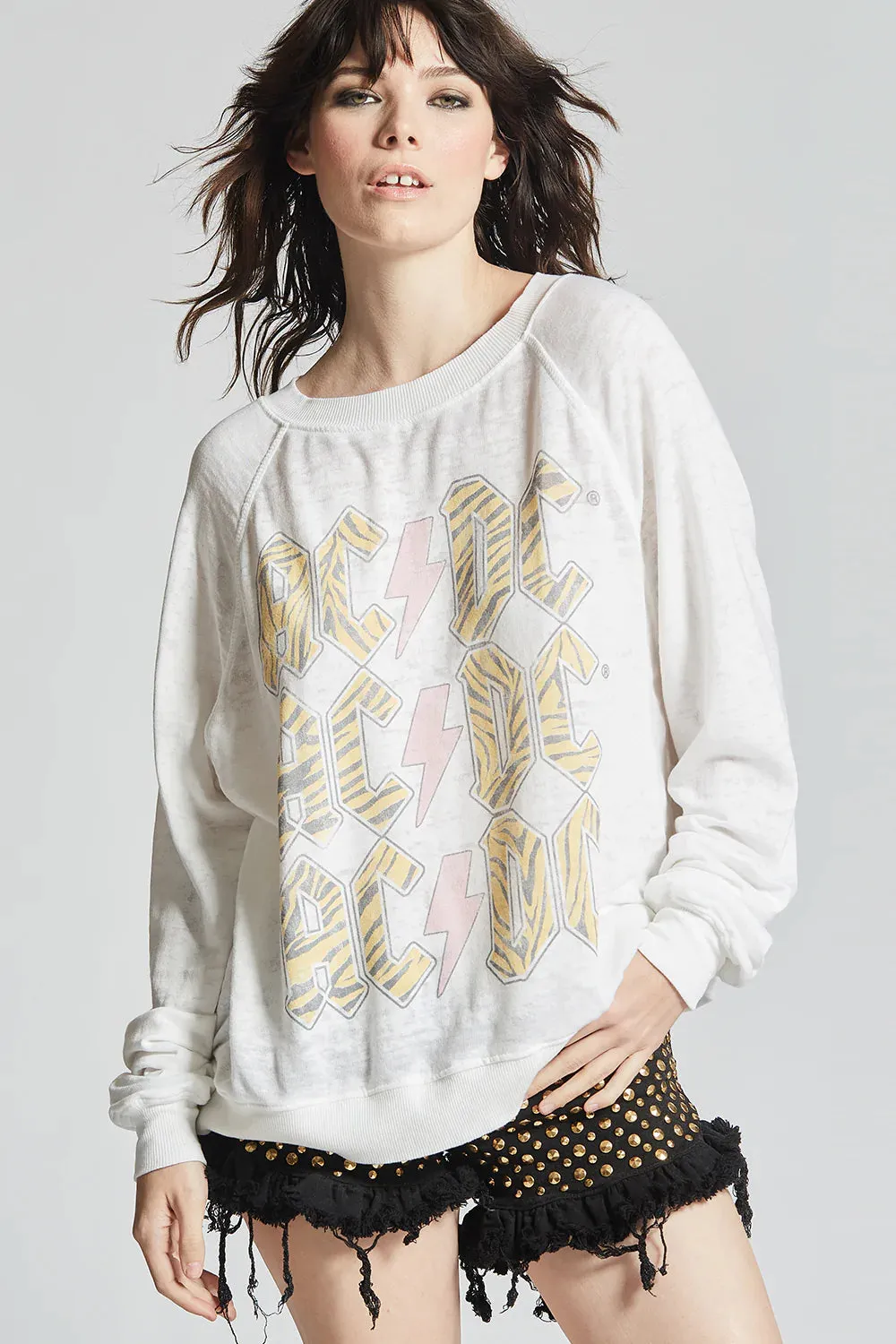 AC/DC Tiger Print Sweatshirt