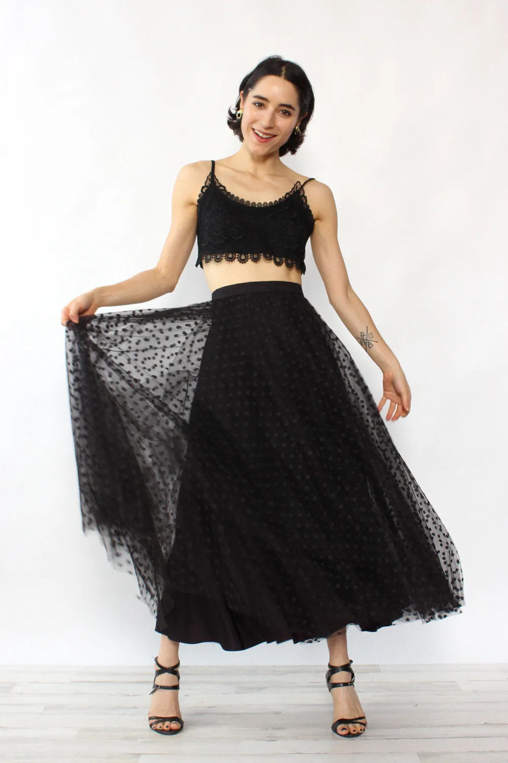 AJ Bari Tulle Layer Skirt S