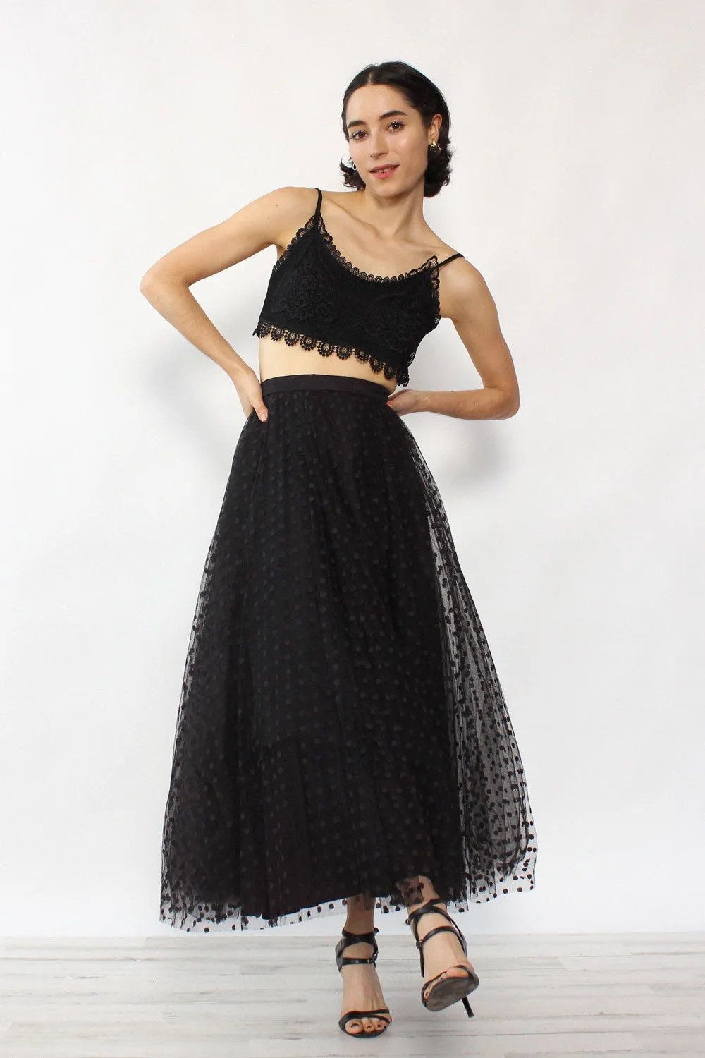 AJ Bari Tulle Layer Skirt S