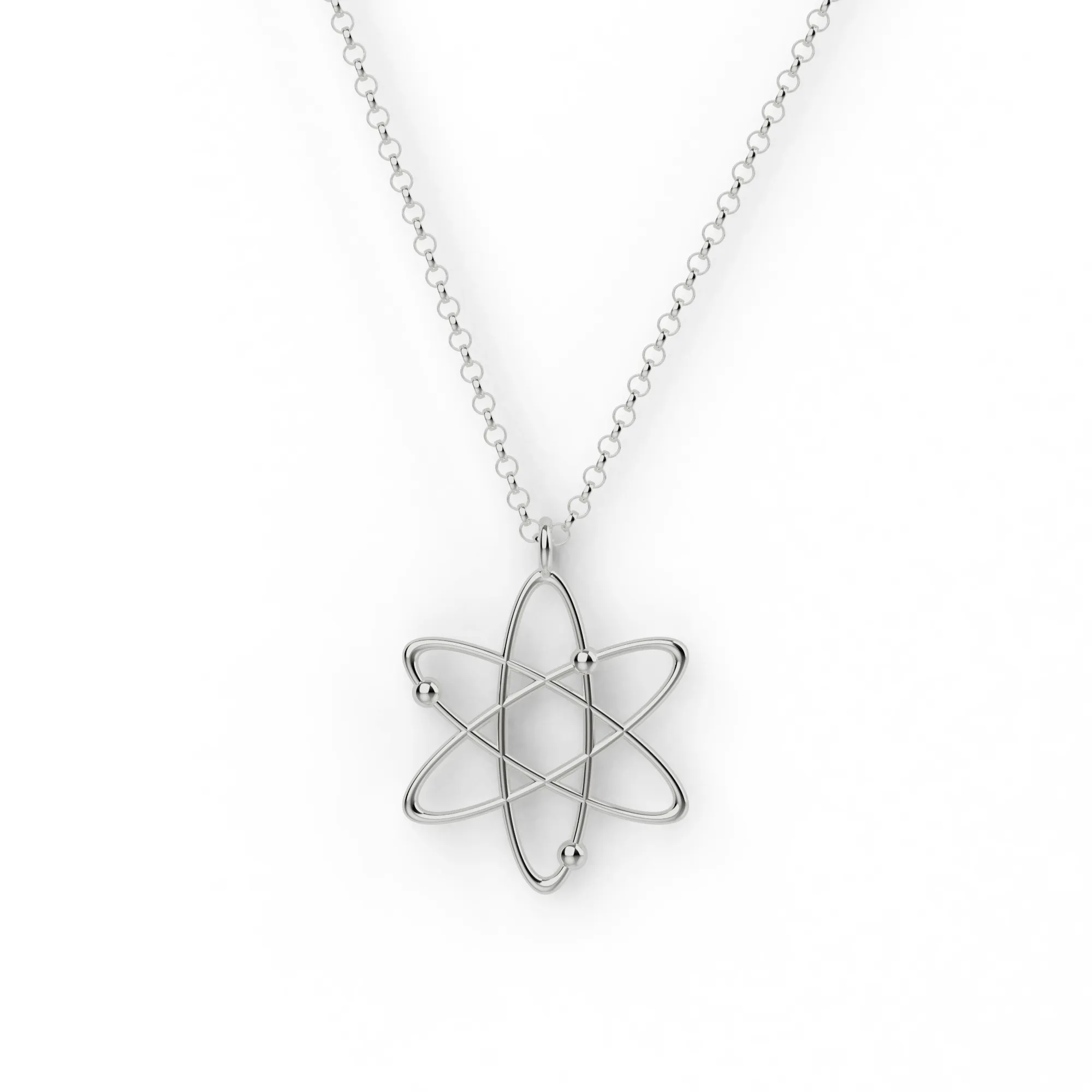 atom necklace | silver