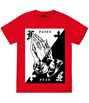 BIG GUY PRAYING HANDS PLAYING CARD TEE