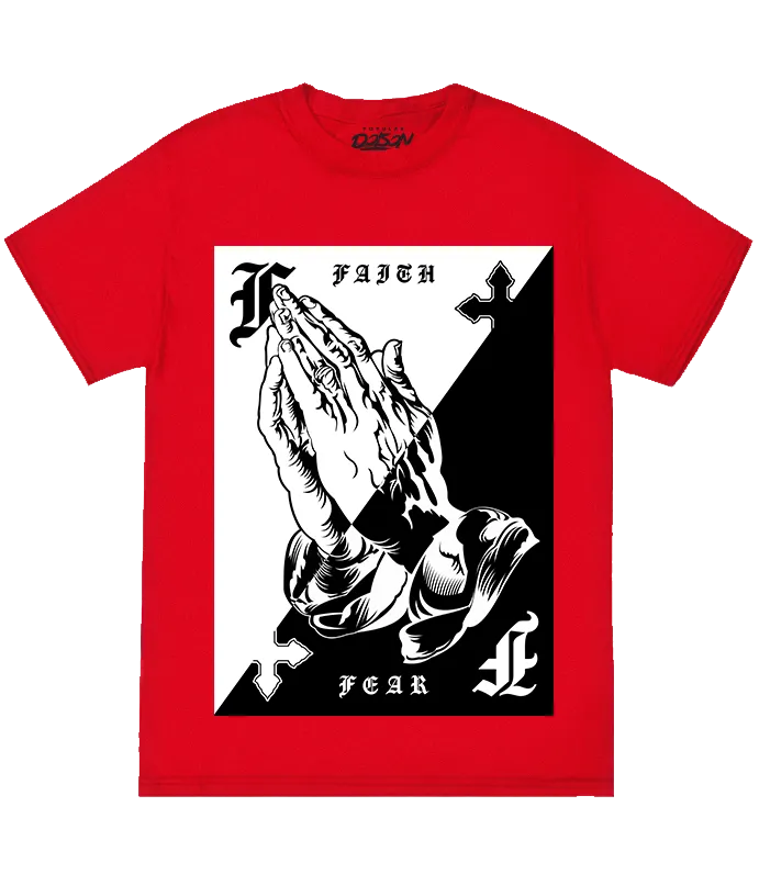 BIG GUY PRAYING HANDS PLAYING CARD TEE