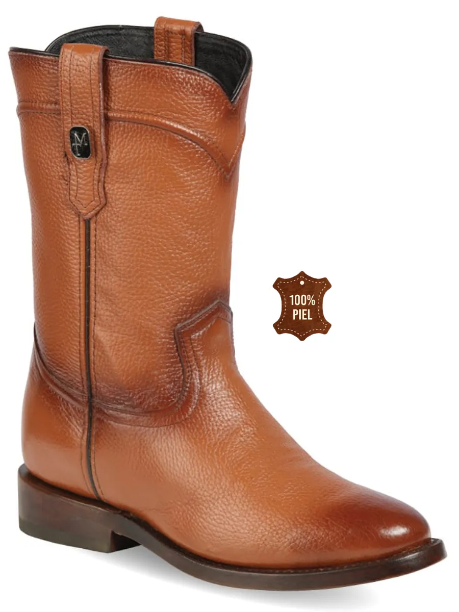 Botas Vaqueras Roper Clasicas de Piel Genuina para Hombre 'Montero' - ID: 51433