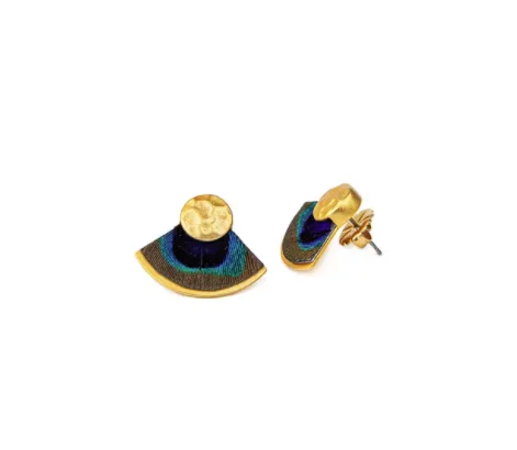 Brackish Stud Earrings Peacock Aly