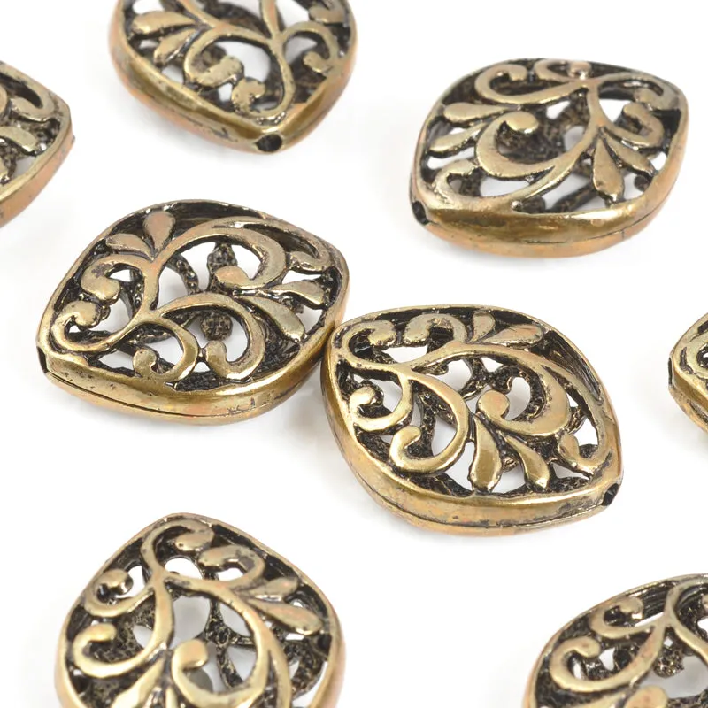 Brass Beads-22x27mm Victorian Flair Focal-Bronze-Quantity 1