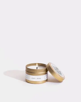 Brooklyn Candle Studio FERN   MOSS Gold Travel Candle