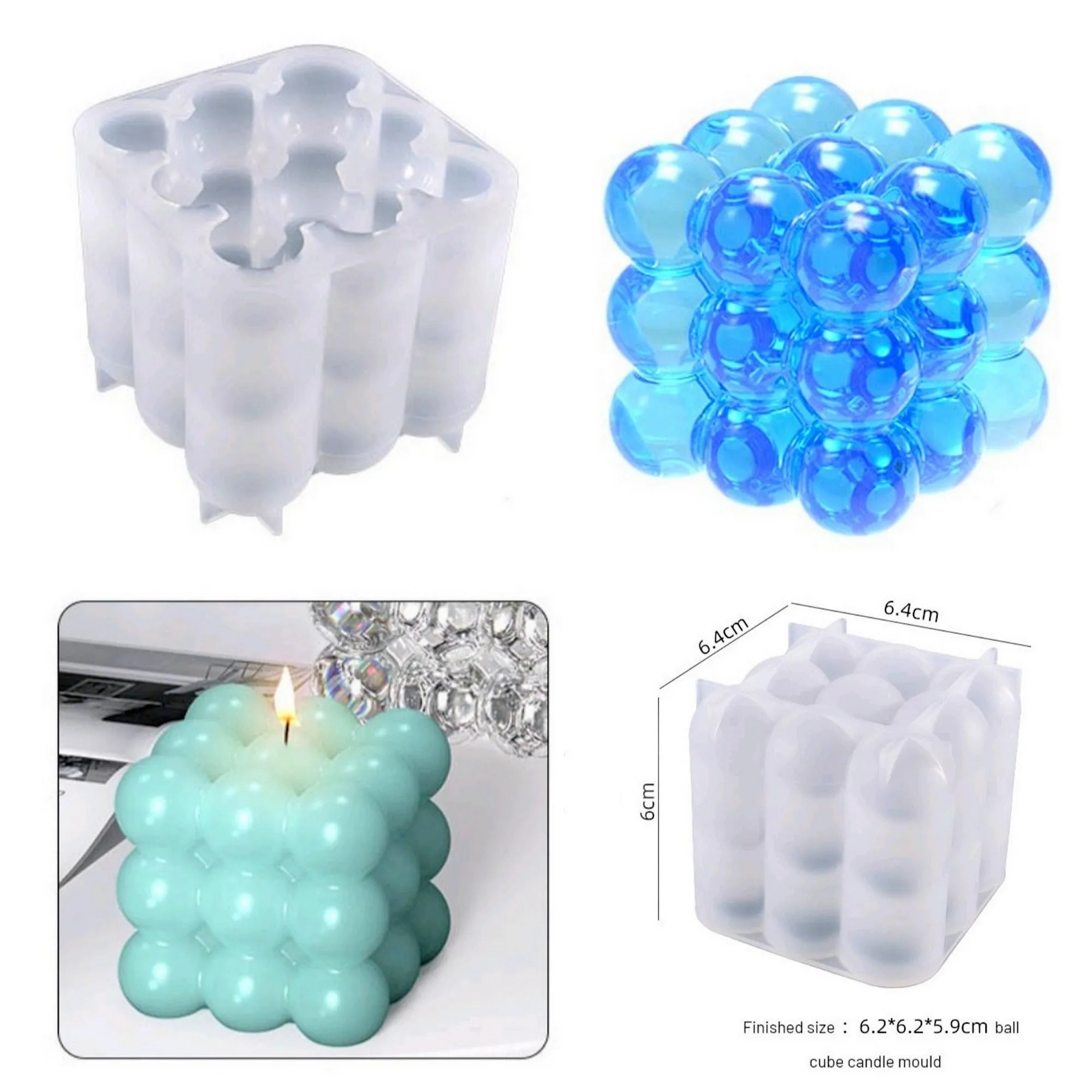 Bubble pattern Candle Silicone Moulds