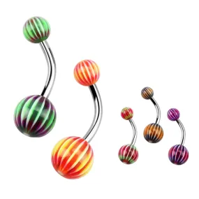 Candy Web Acrylic Belly Bar