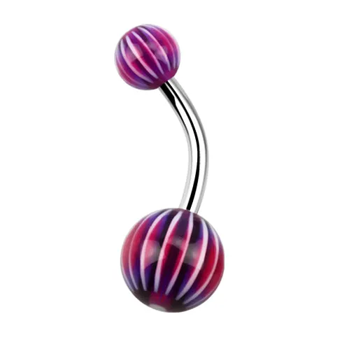 Candy Web Acrylic Belly Bar