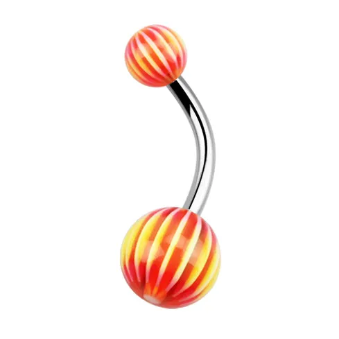 Candy Web Acrylic Belly Bar