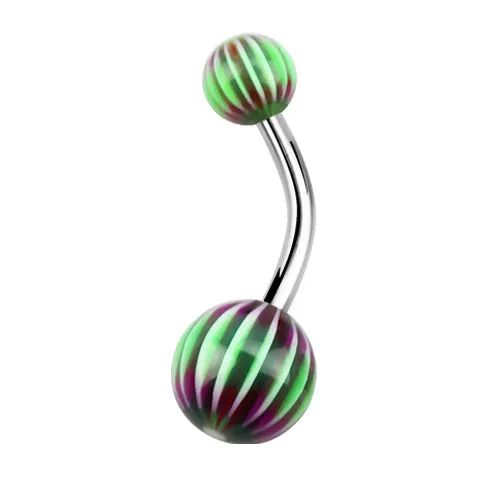 Candy Web Acrylic Belly Bar