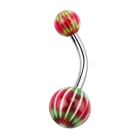 Candy Web Acrylic Belly Bar