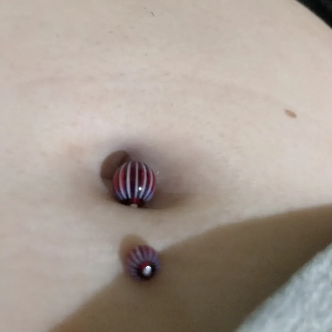 Candy Web Acrylic Belly Bar