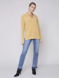 Collared V-Neck Sweater