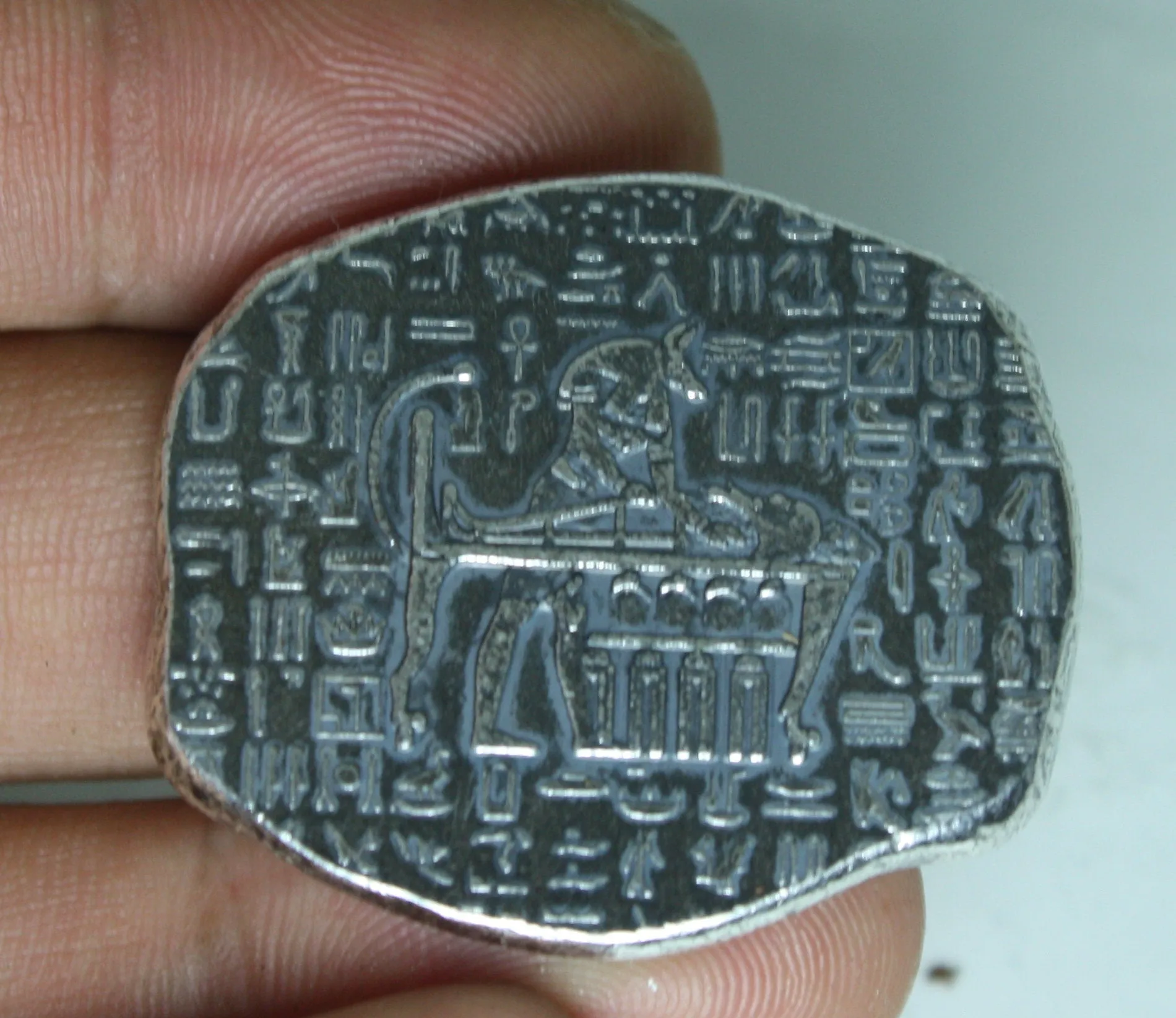 Collectible Silver Bar- 1 Troy Ounce - Silver Bullion - Egyptian Silver - Silver Totem - Vintage Silver Bars- 999 silver - Sterling Silver