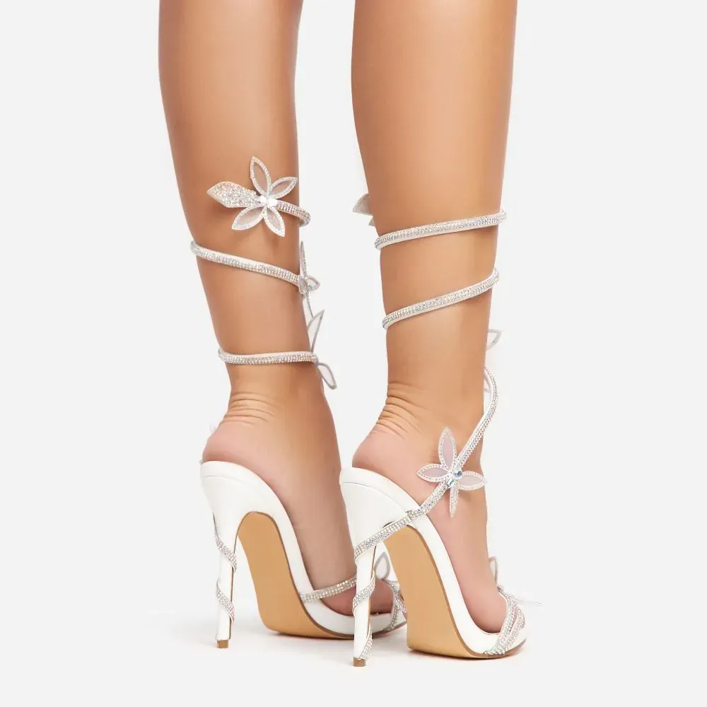 FANTASY - WHITE BUTTERFLY HEELS