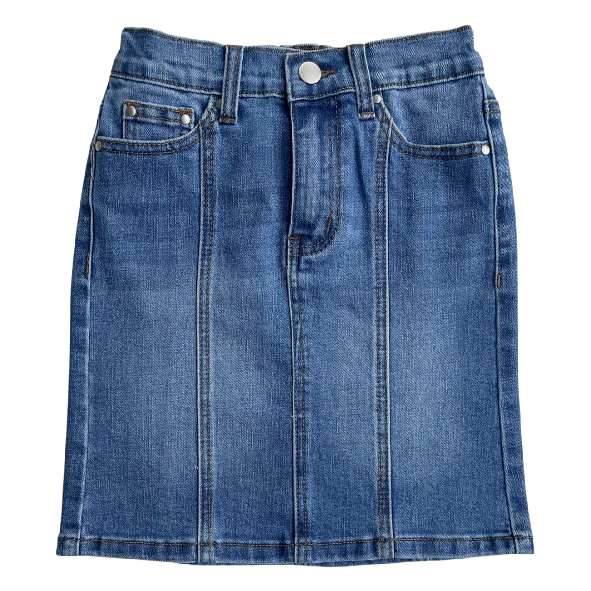 GIRLS Wrenley Panel Denim in Md. Wash