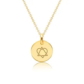 Gold Engravable Adoption Necklace