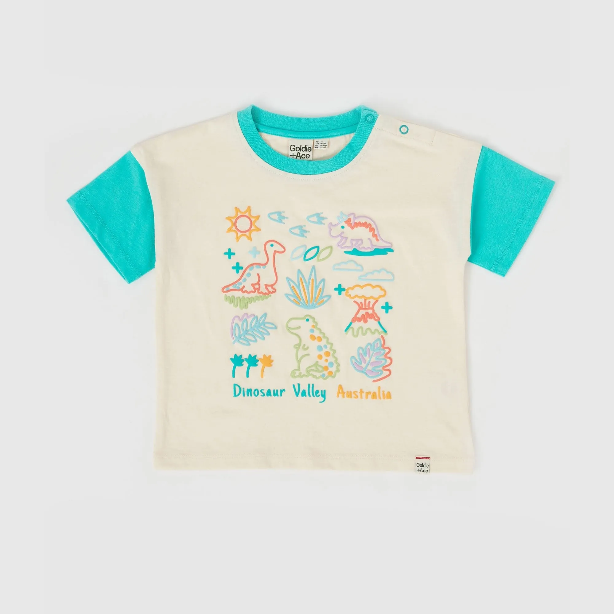 Goldie   Ace Dinosaur Valley Puff Print T Shirt