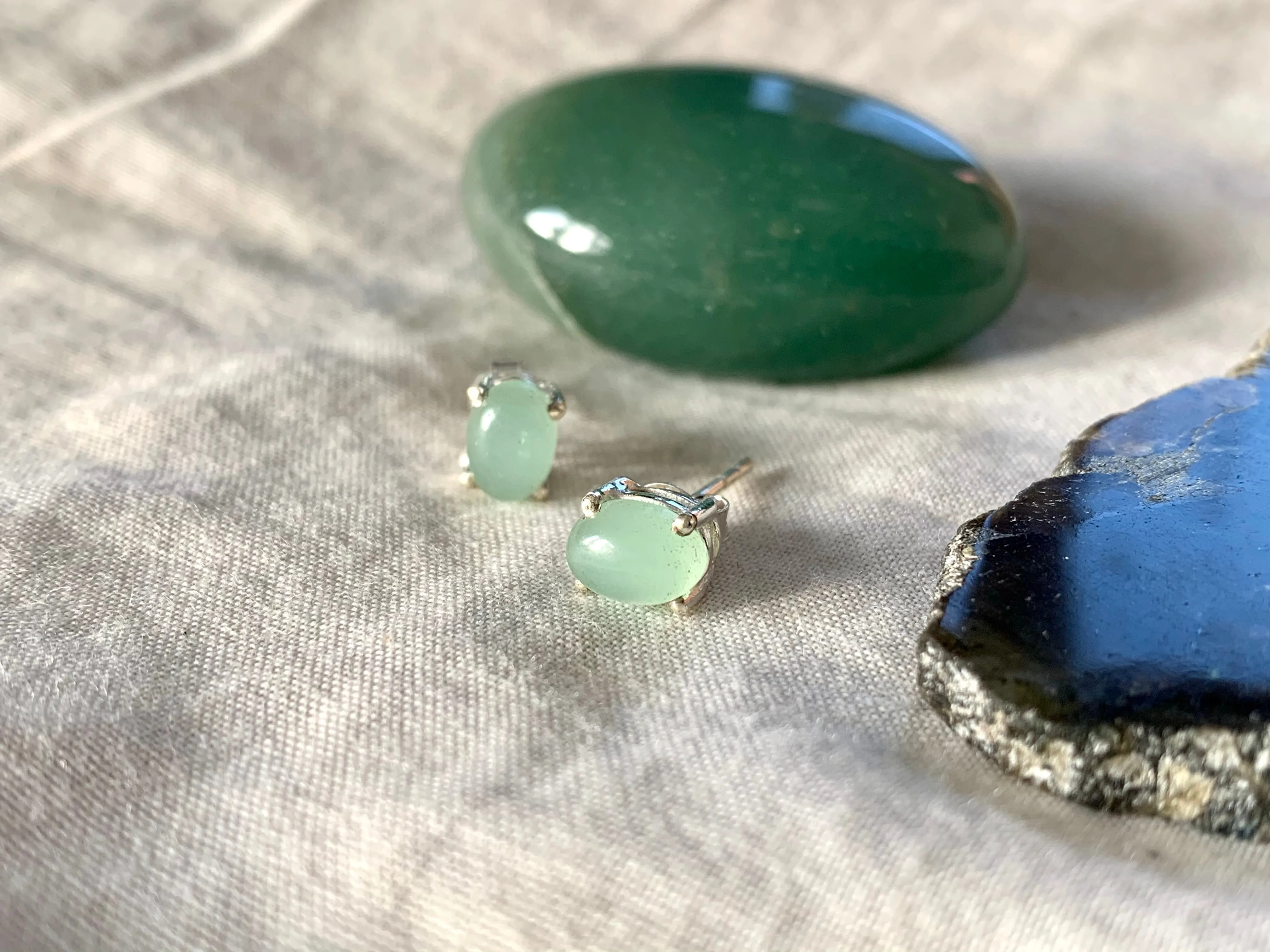 Green Chalcedony Sanaa Studs