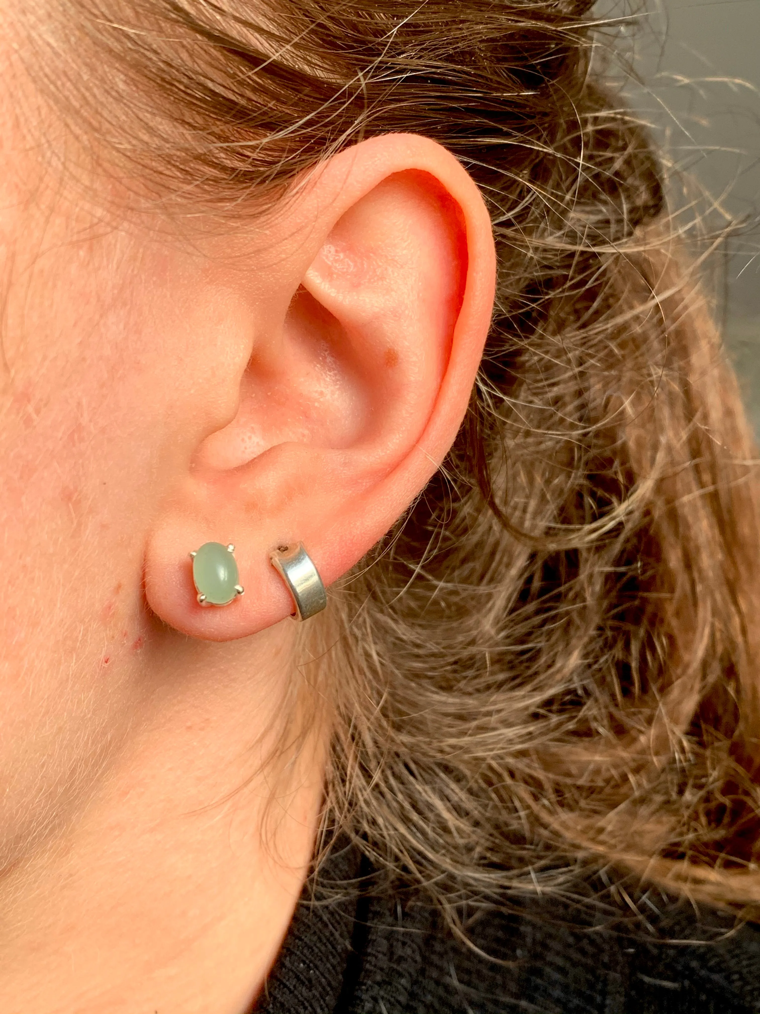 Green Chalcedony Sanaa Studs