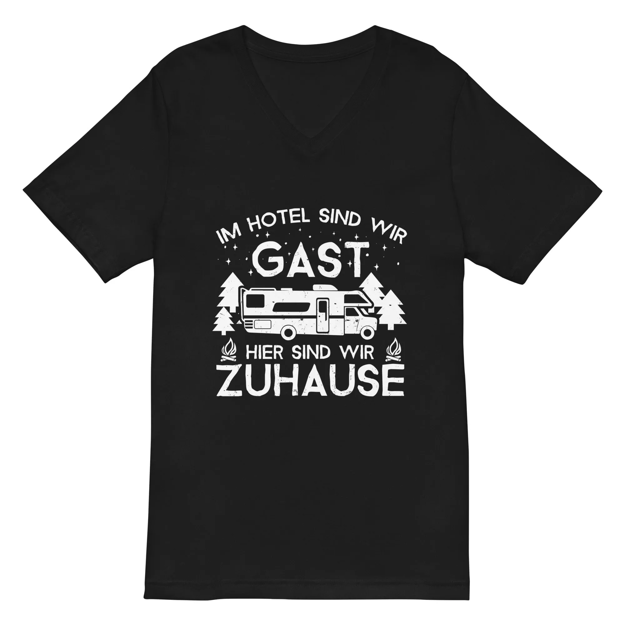 Im Hotel zu Gast - Hier zuhause - Herren V-Neck Shirt