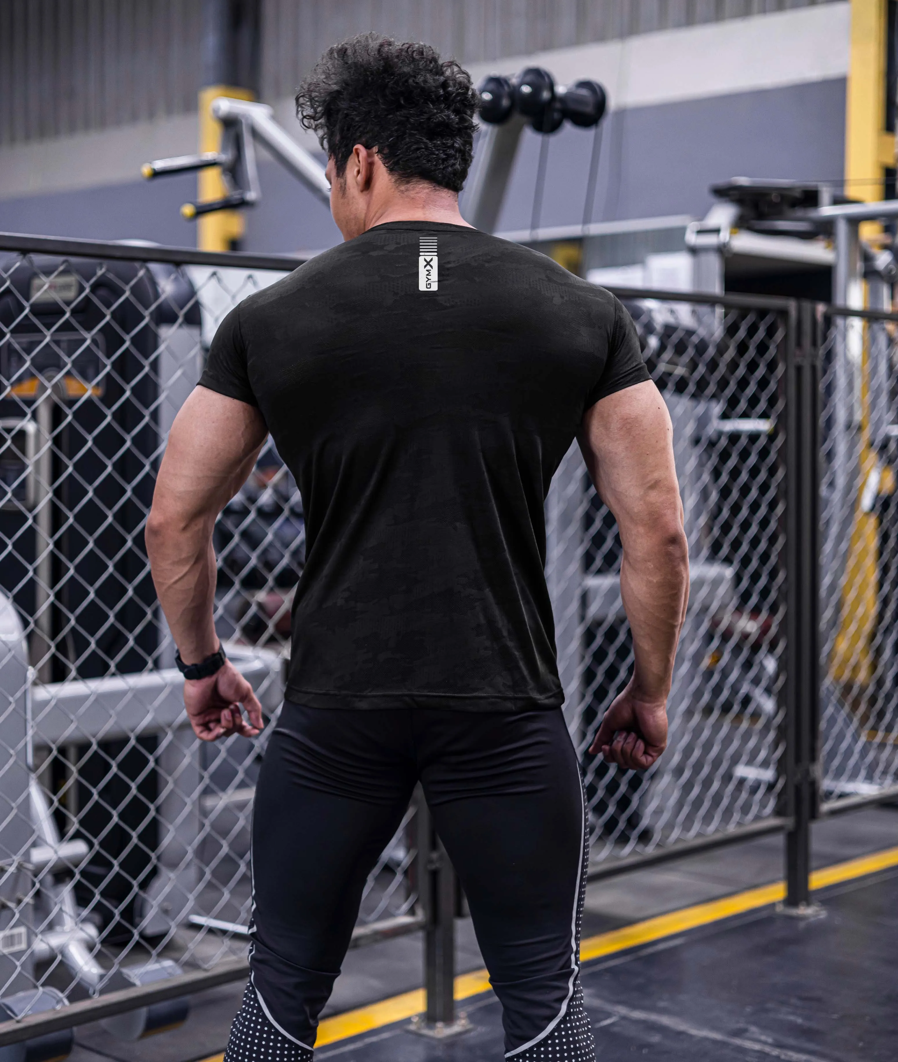 Jacquard Black Camo GymX Tee - Sale