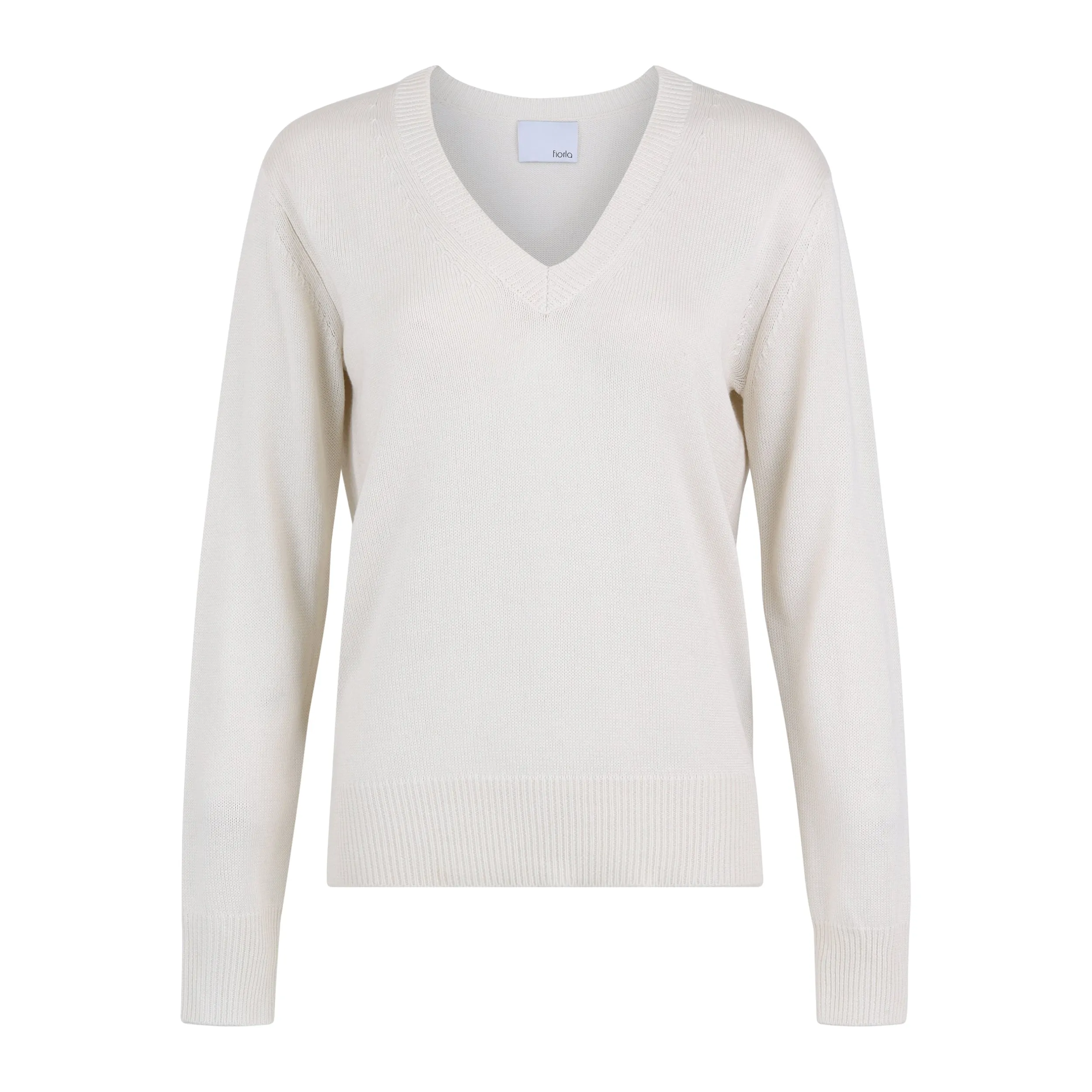 Jules V-neck Knit Sweater - Pearl