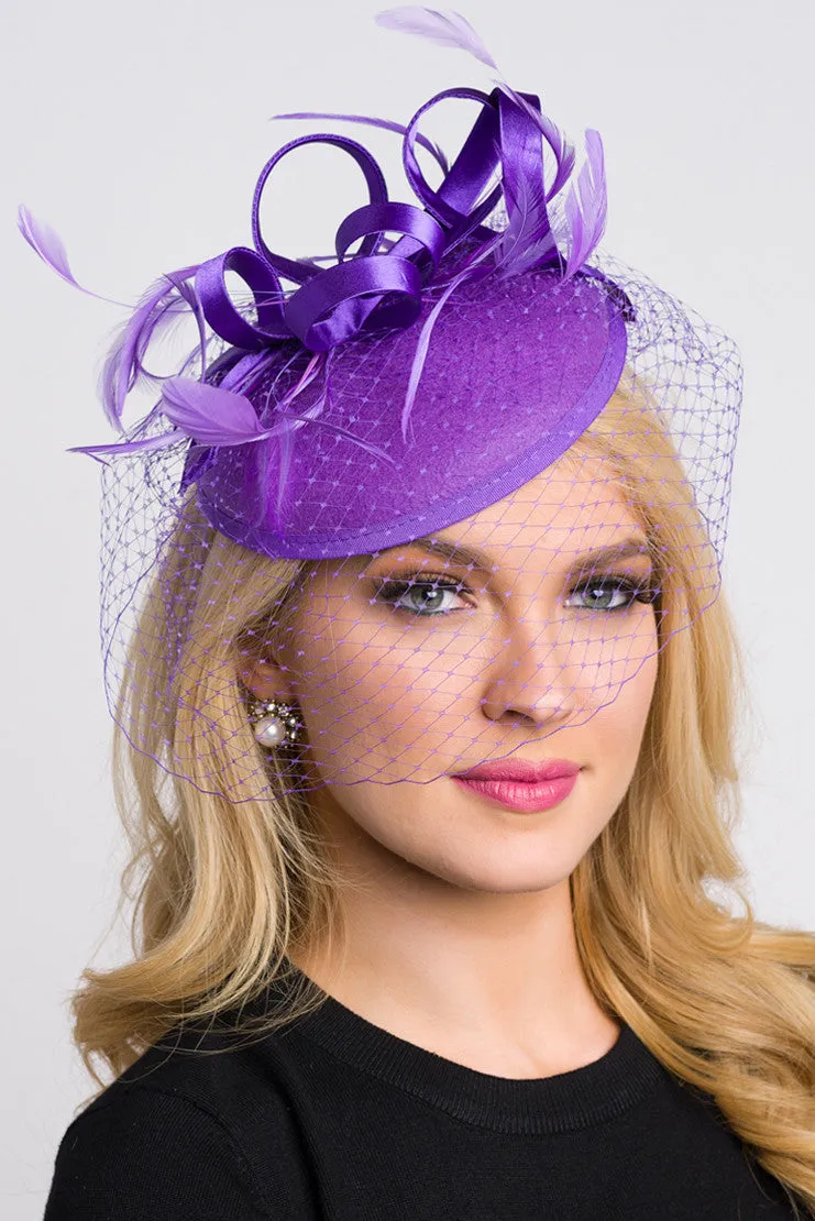 Juliet Felt Fascinator - Purple