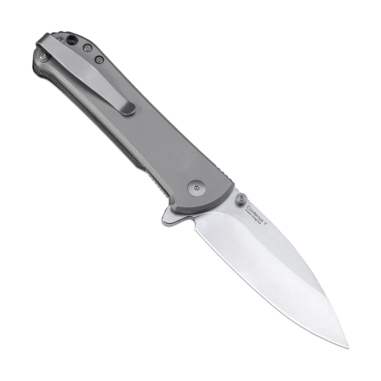 Kizer Coniferous V 154CM Blade Titanium Micarta Handle V4609C1 (3.35 Stonewash)