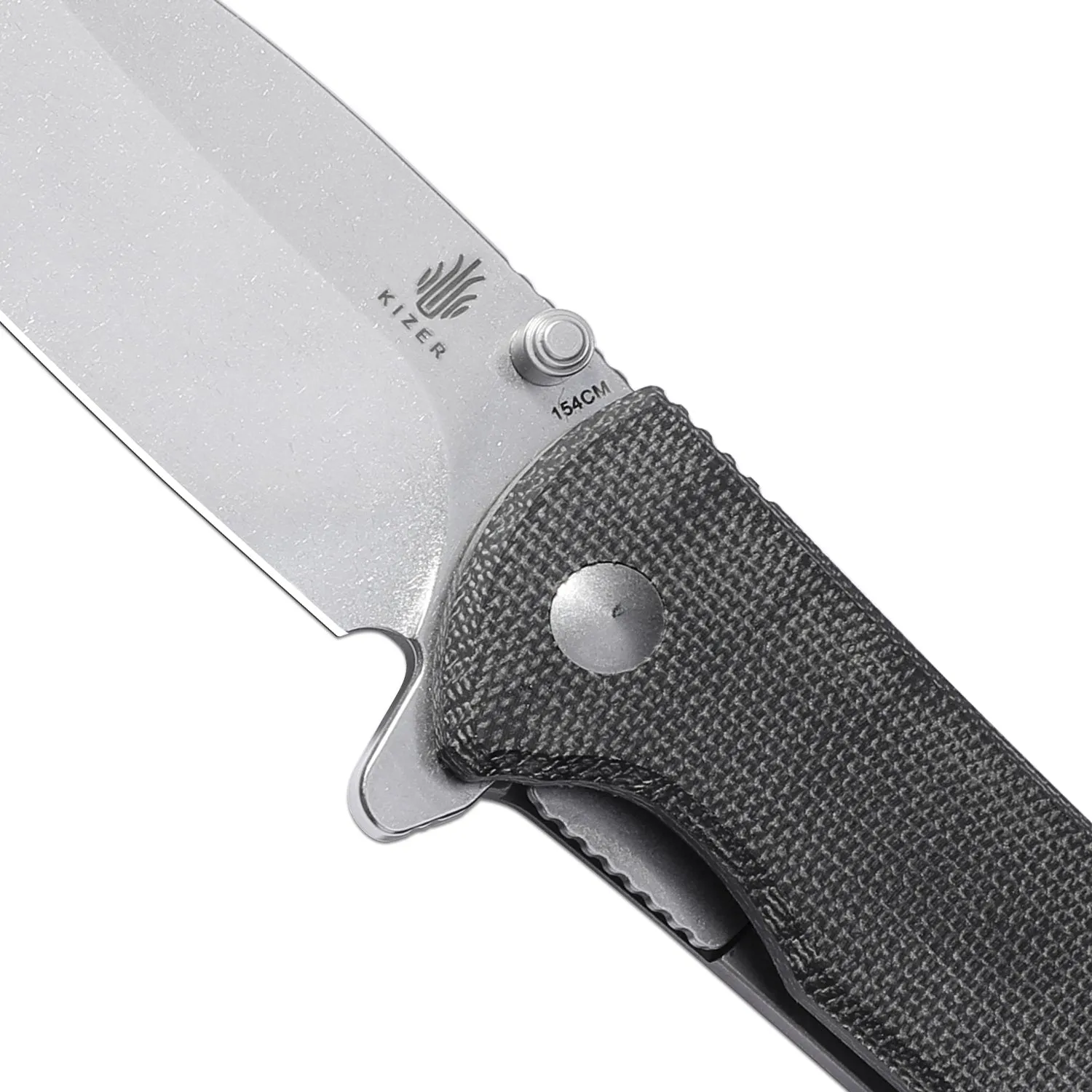 Kizer Coniferous V 154CM Blade Titanium Micarta Handle V4609C1 (3.35 Stonewash)