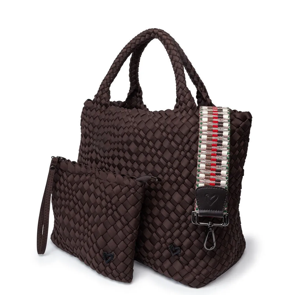 London Large Woven Tote - Espresso