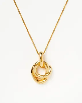 Molten Twisted Double Pendant Necklace