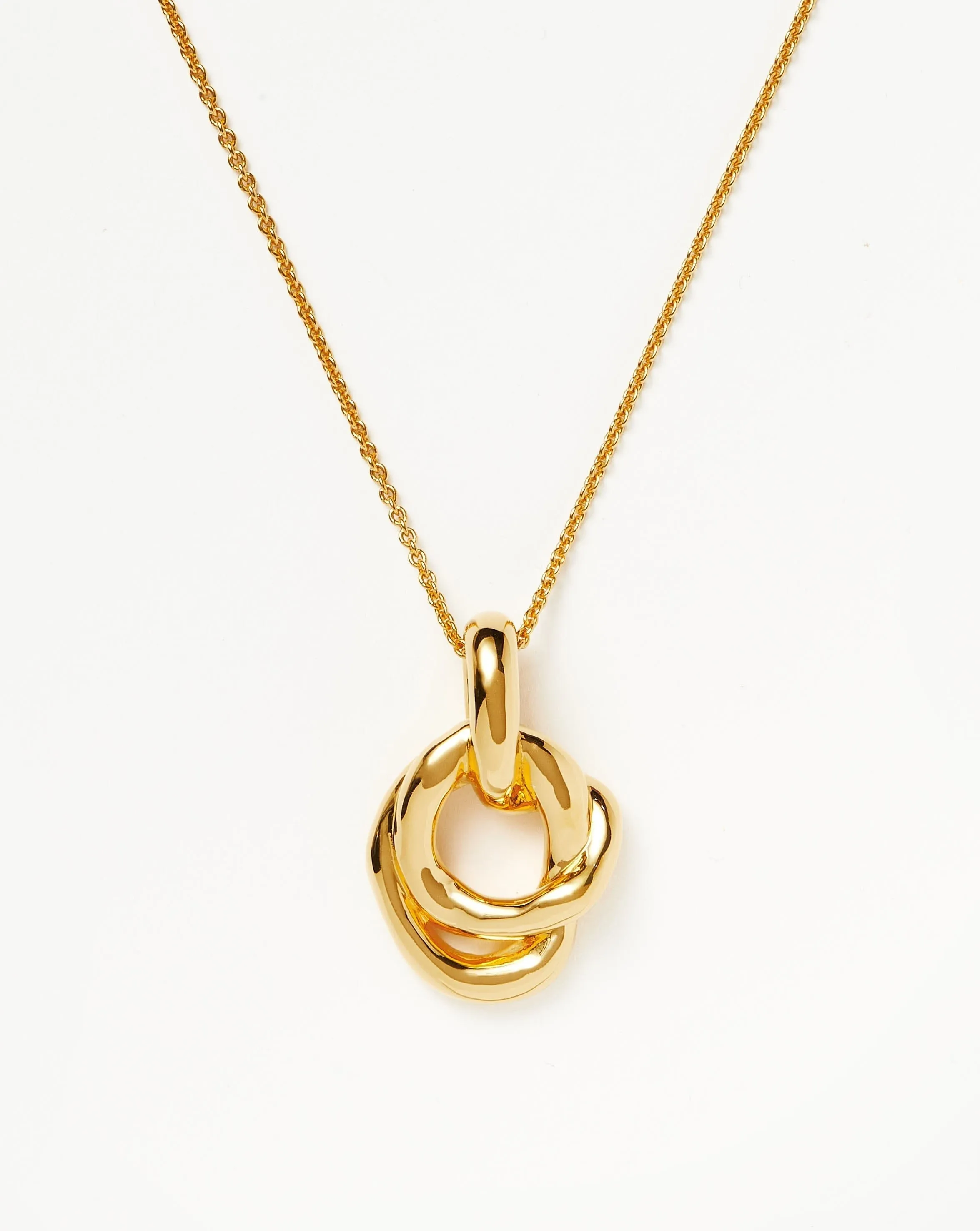 Molten Twisted Double Pendant Necklace