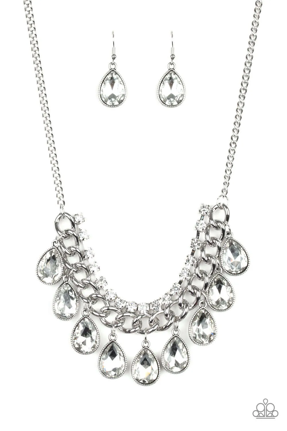 Paparazzi Accessories  - All Toget-HEIR Now #N893 Peg - White Necklace