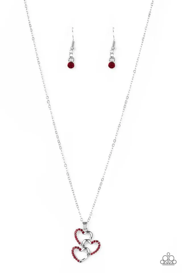 Paparazzi Accessories - Heart of Hearts #N101 Peg - Red Necklace