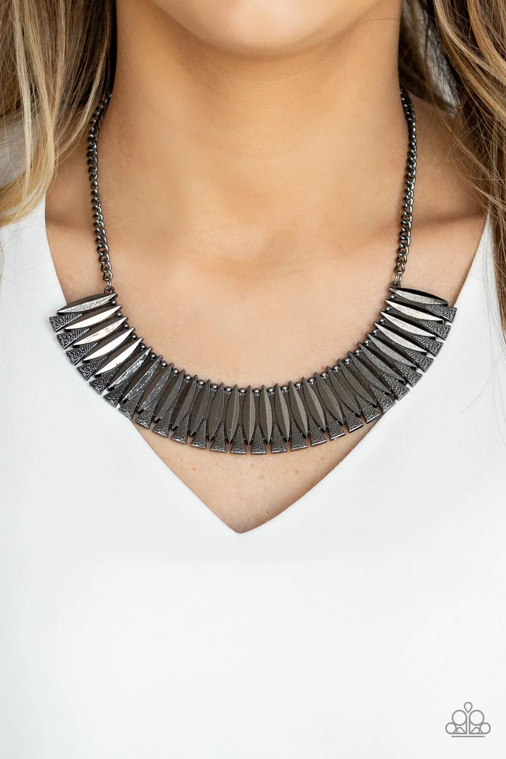 Paparazzi Accessories  - My Main MANE #N160 Box 2 - Black Necklace