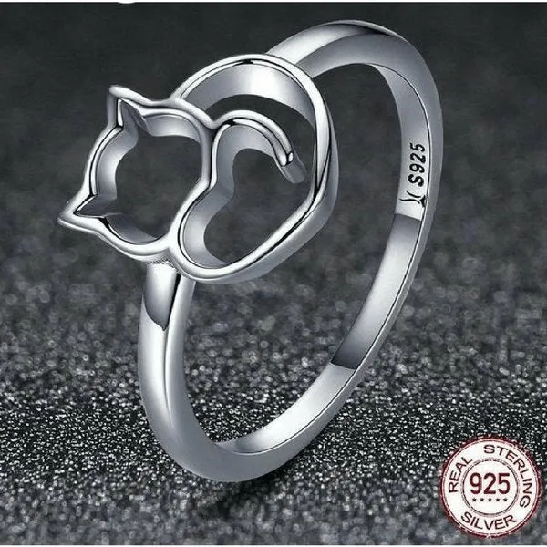 Precious Kitty 925 Sterling Silver Ring