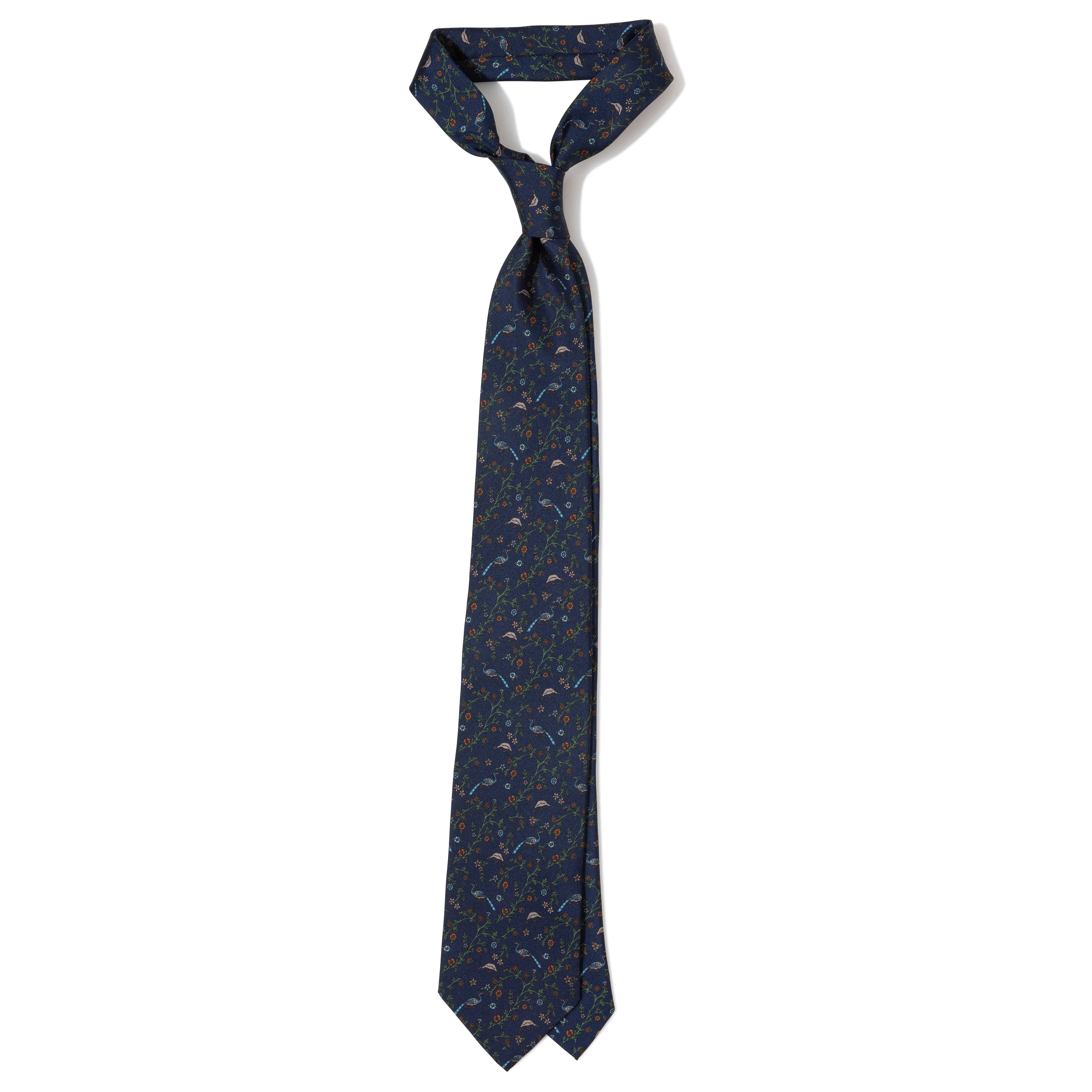 Silk Bird Of Paradise Print Self-tip Tie