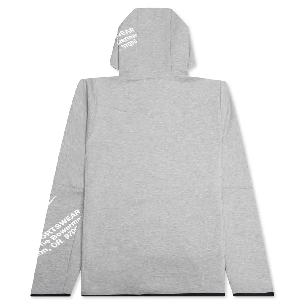 Sportswear Tech Fleece Full Zip Hoodie - Dark Grey Heather/White