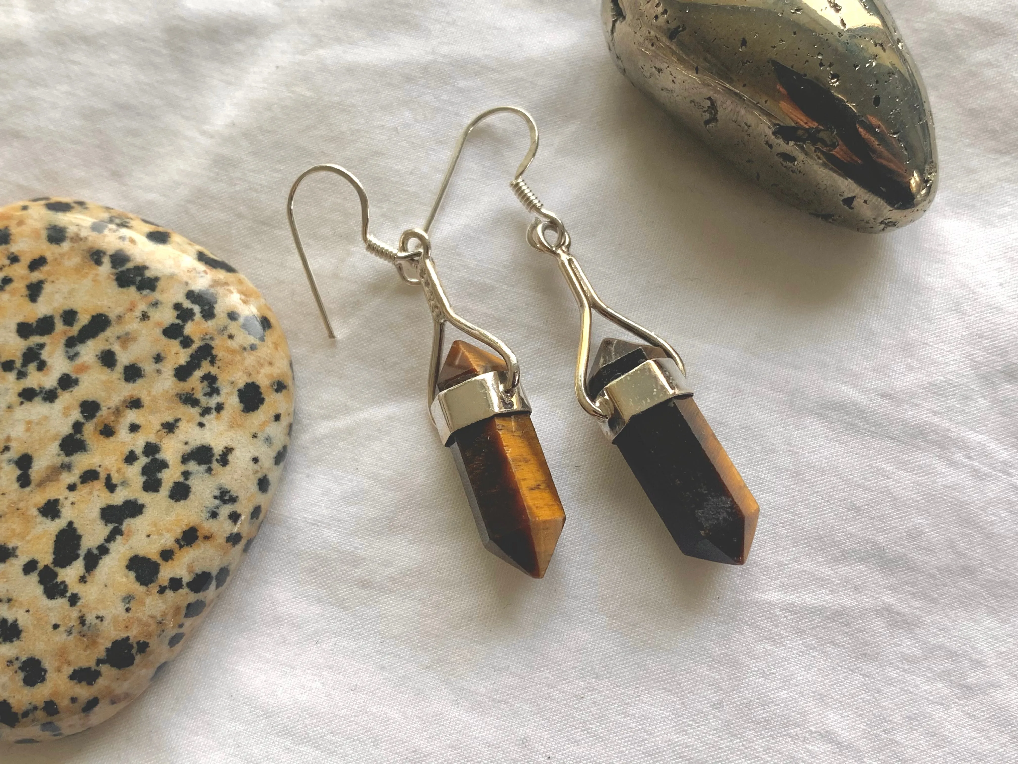 Tiger's Eye Alena Earrings - Small