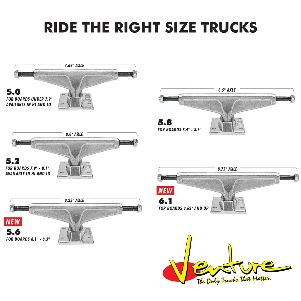 Venture Hi V-Light Polished Trucks 5.2