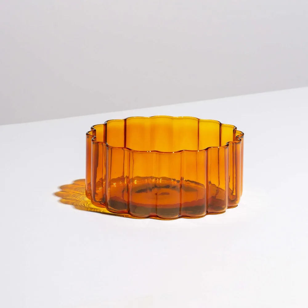 Wave Bowl in Amber