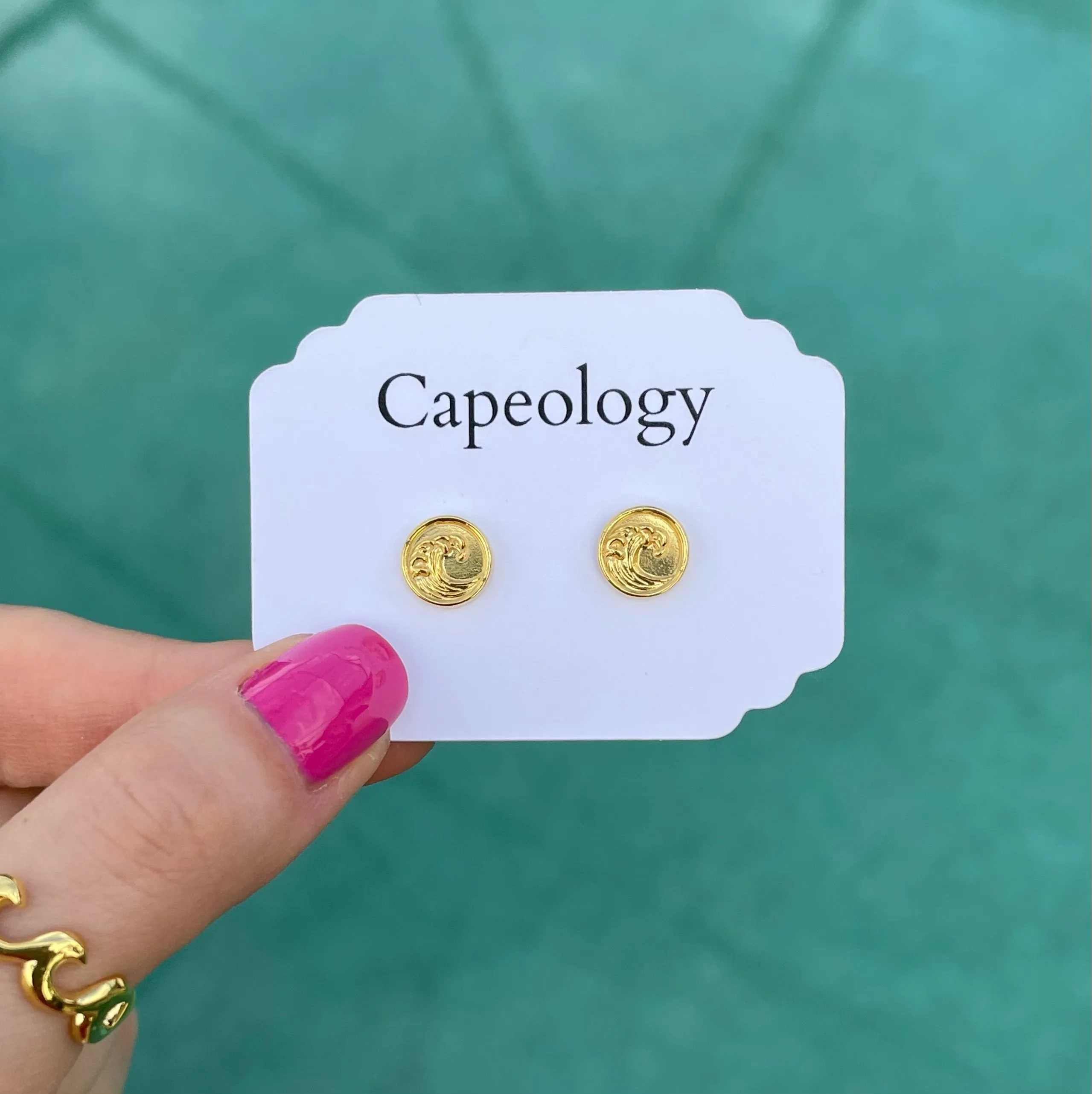 Wave Coin Earrings