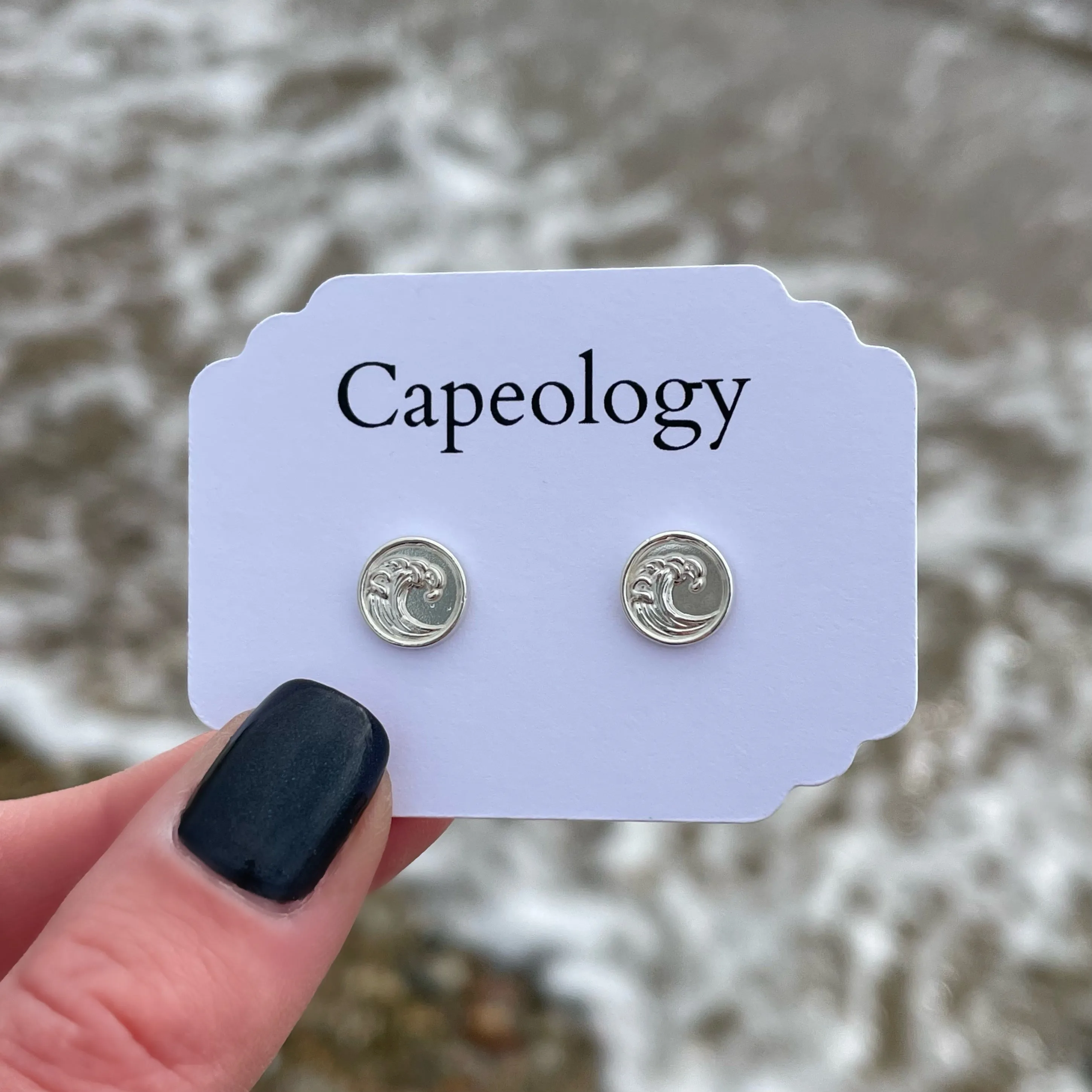 Wave Coin Earrings