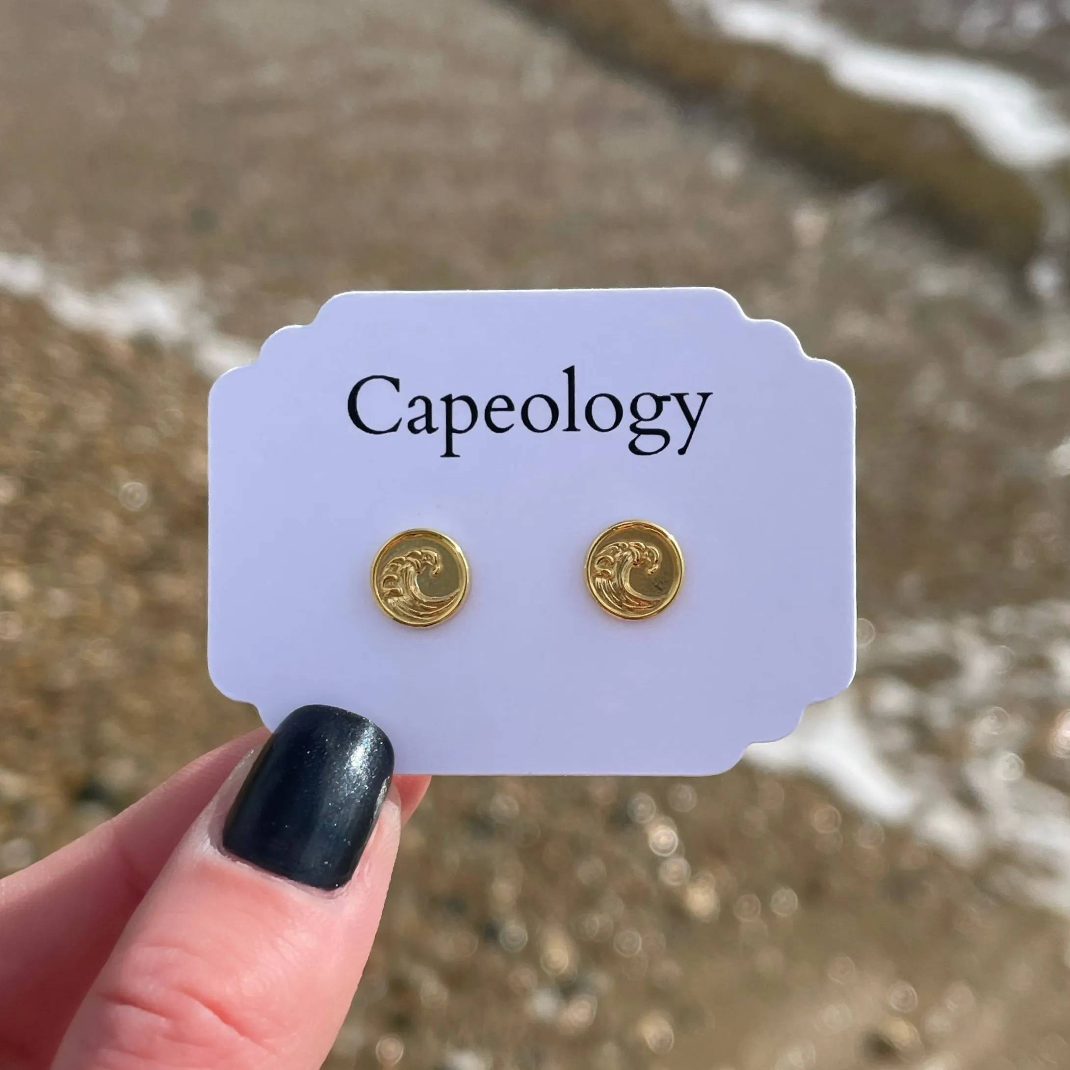 Wave Coin Earrings